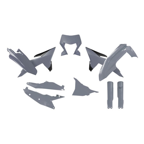 Rtech KTM 300 XC-W 2026 Quantum Grey/Black Plastic Kit (7 Piece Kit)