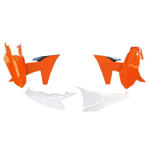 Rtech KTM 250 EXC-F 2024 Orange/Black/White Plastic Kit (5 Piece Kit)