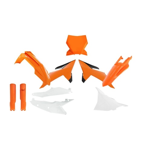 Rtech KTM 125 SX 2025 Orange/Black/White Plastic Kit (7 Piece Kit)