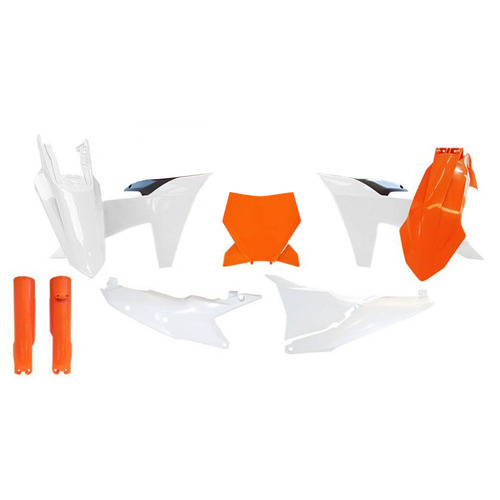 Rtech KTM 125 SX 2023-2024 OE Plastic Kit (7 Piece Kit Includes Left Airbox Cover with Fork Protectors)