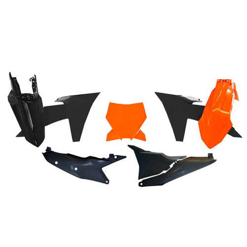 Rtech KTM 125 XC 2023-2024 Black Plastic Kit (7 Piece Kit)