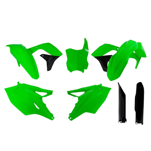 Rtech Kawasaki KX 450 F 2016-2018 Neon Green Plastic Kit (6 Piece Kit)