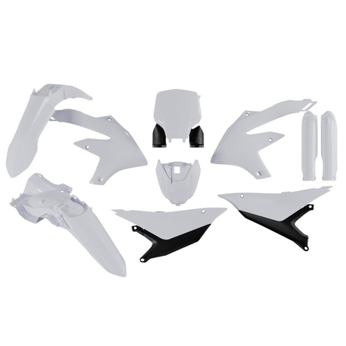 Rtech Yamaha YZ 450 F 2026 White Plastic Kit (7 Piece Kit Including Fork Protectors)