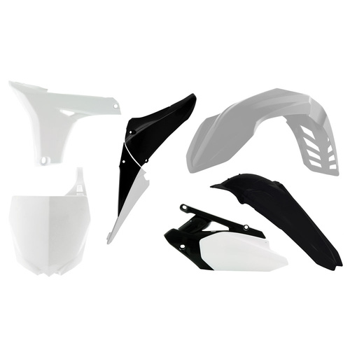 Rtech White/Black Plastic Kit (6 Piece Kit) (R-KITYZF-BN1-611)