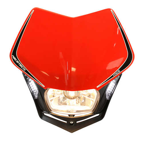 Rtech Red V-Face Headlight with LED