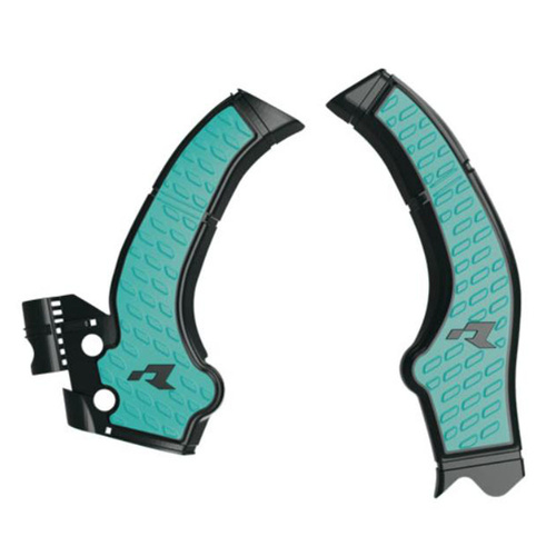 Rtech Kove RALLY 800 2024-2025 Black/Aquamarine Green Frame Protectors