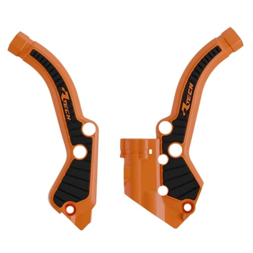 Rtech Gas Gas MC 50 2023-2026 Orange/Black Frame Protectors