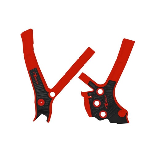 Rtech Fantic XE 300 2021-2024 Red/Black Frame Protectors