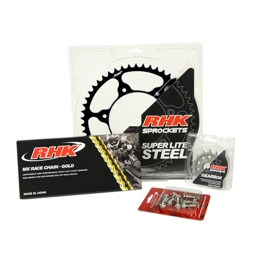 RHK Husaberg TE 300 2011-2013 (15/46) Gold MX Chain & Black Super Lite Steel Sprocket Kit