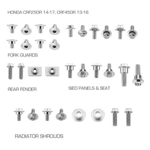 RHK Honda CRF 450 R 2013-2016 Plastic Fastener Kits