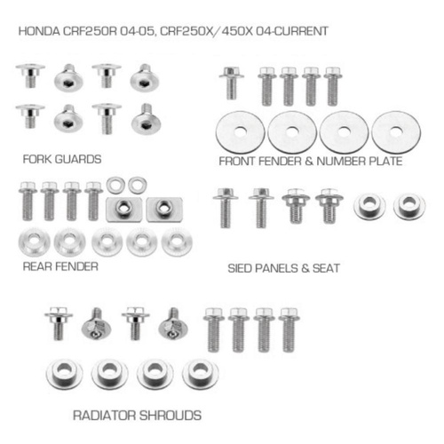 RHK Honda CRF 250 R 2004-2005 Plastic Fastener Kits