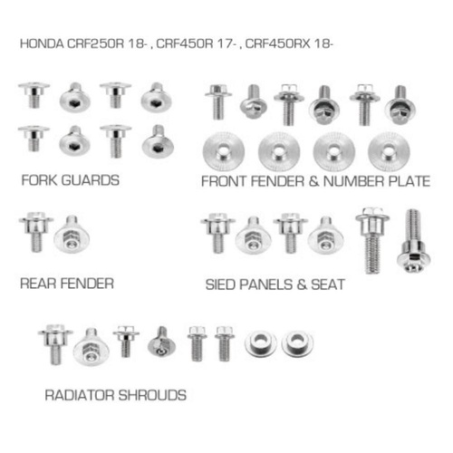RHK Honda CRF 450 RX 2018-2025 Plastic Fastener Kits