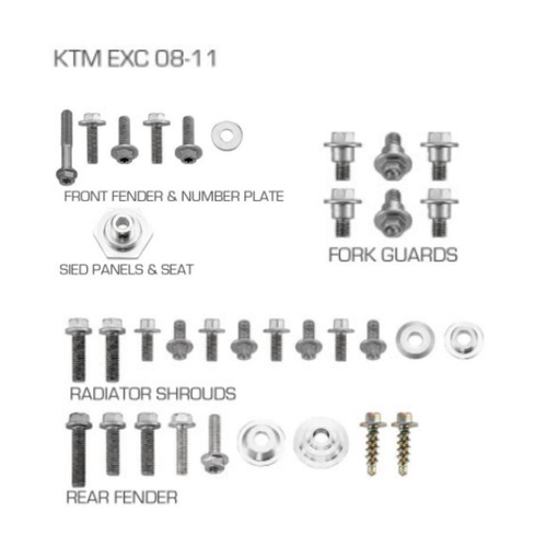 RHK KTM 150 EXC 2008-2011 Plastic Fastener Kits