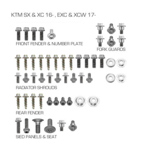 RHK KTM 300 XC 2016-2025 Plastic Fastener Kits