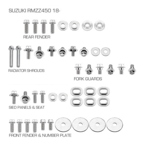 RHK Suzuki RM-Z 450 2018-2025 Plastic Fastener Kits