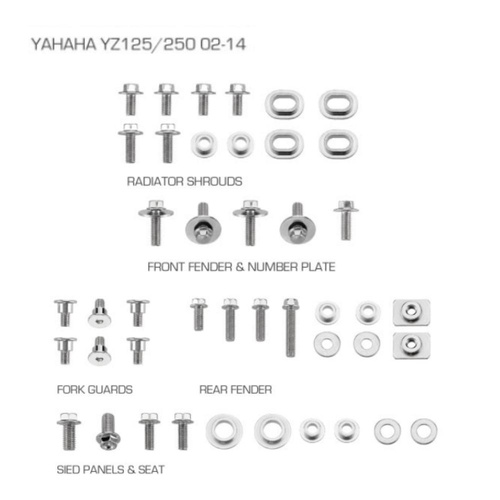 RHK Yamaha YZ 250 2002-2014 Plastic Fastener Kits