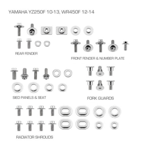 RHK Yamaha YZ 250 F 2010-2013 Plastic Fastener Kits