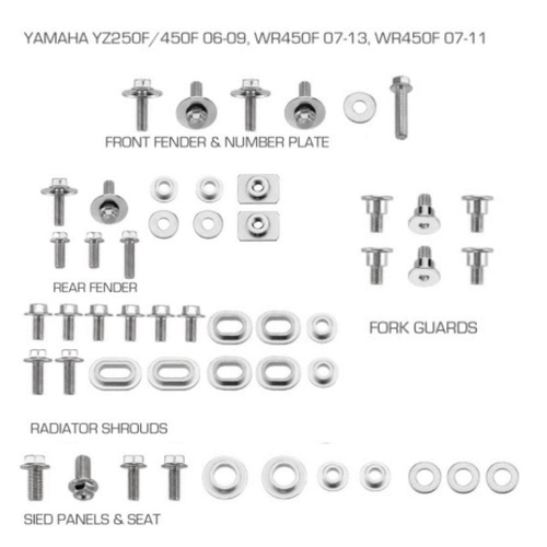 RHK Yamaha WR 450 F 2007-2011 Plastic Fastener Kits