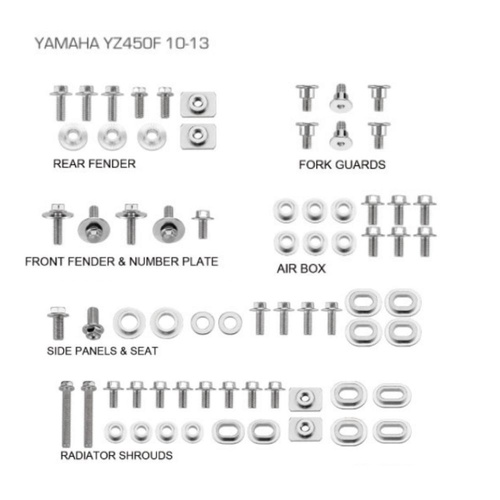 RHK Yamaha YZ 450 F 2010-2013 Plastic Fastener Kits