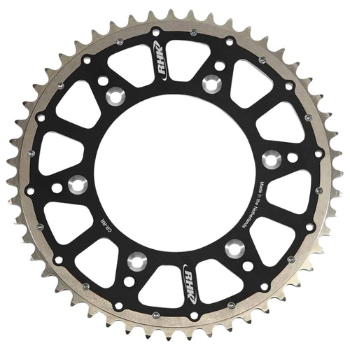 RHK Black Fusion Aluminium/Steel Sprocket (52T) (RHK-FS612-52K)
