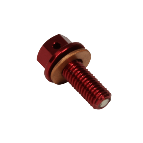 RHK Honda Red Magnetic Sump / Drain Plug CRF 150 R 2007-2024