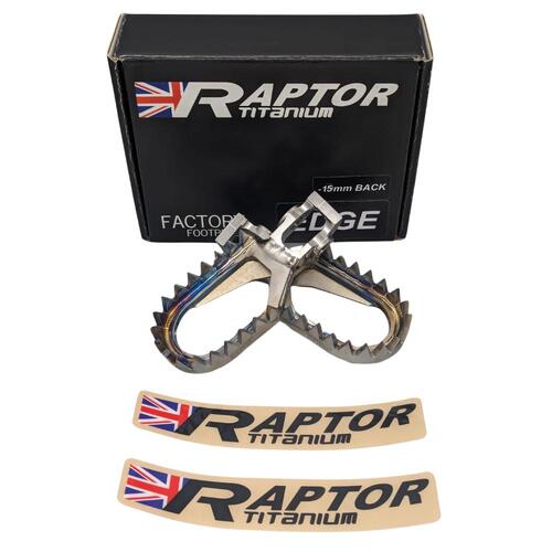 Raptor Titanium Stark Varg Edge Footpegs STARK VARG 2023-2024 (15 Back)