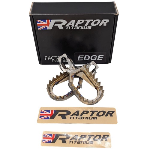 Raptor Titanium TM ALL MODELS 2022-2025 Edge Footpegs (5 Down & 5 Back)