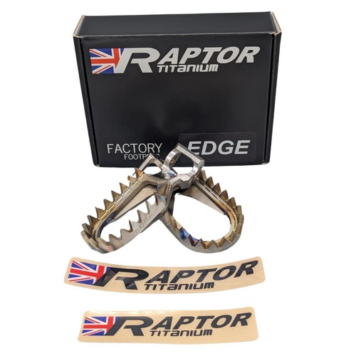 Raptor Titanium Husqvarna TC 50 2024-2025 Edge Footpegs (5 Down & 10 Back)
