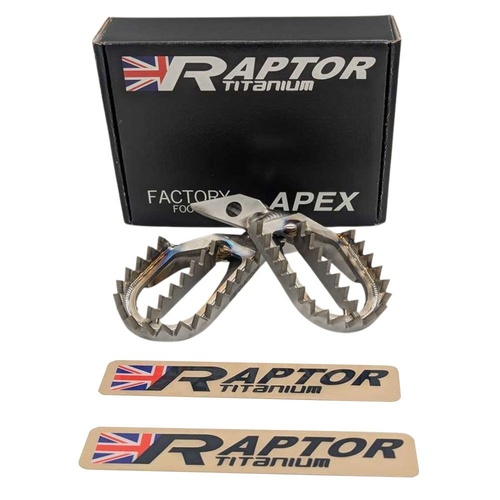 Raptor Titanium Ducati DESMO 450 MX 2025-2026 Apex Footpegs (10 Down & 10 Back)