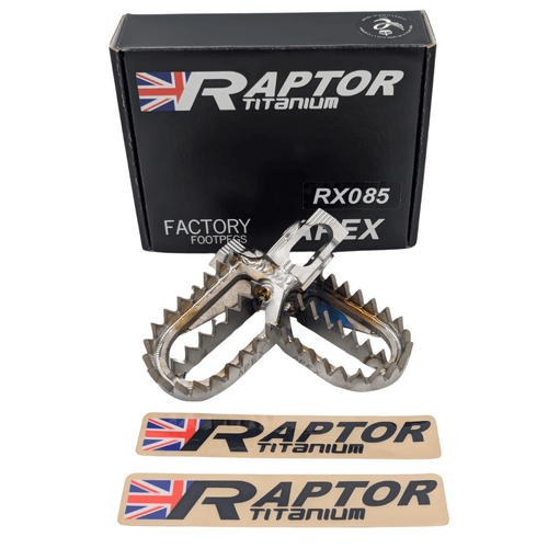 Raptor Titanium KTM 85 SX 2025 Apex Footpegs (10 Down & 5 Back)