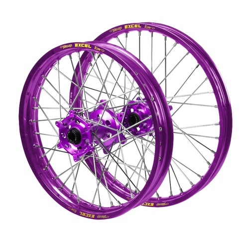 KTM SM Pro Purple Hubs / Excel Purple Rims Wheel Set