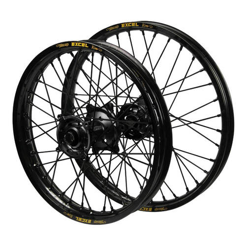 KTM SM Pro Black Hubs / Excel Black Rims / Black Nipples / Black Spokes Dirt Track Wheel Set