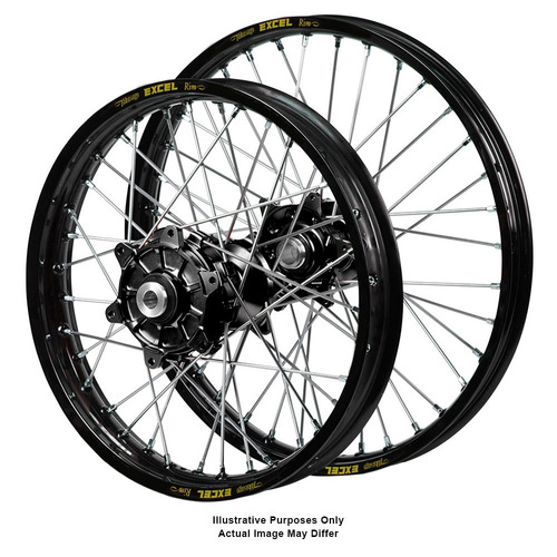 BMW F800 Adventure SM Pro Black Hubs / Excel Black Rims Wheel Set F 800 GS 2006-2018 (17*3.50 / 17*4.25)