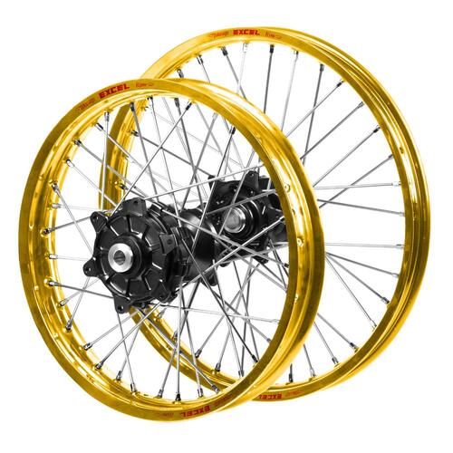 Honda Adventure SM Pro Black Hubs / Excel Gold Rims Wheel Set XL 750 TRANSALP 2023-2024 (21*2.15 / 18*4.25)