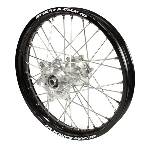 Honda SM Pro Silver Hubs / SM Pro Platinum Black Rims Rear Wheel CR 125 R 2002-2007 (18*2.15)