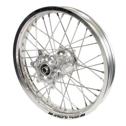 KTM SM Pro Silver Hubs / SM Pro Platinum Silver Rims Rear Wheel 350 EXC-F 2012-2025 (18*2.15)