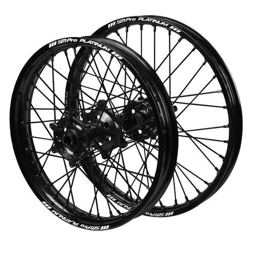 Gas Gas SM Pro Black Hubs / SM Pro Platinum Black Rims / Black Nipples / Black Spokes Wheel Set