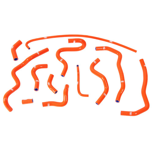 Samco Sport Harley Davidson Orange Radiator Hose Kit 1690 TRI GLIDE ULTRA FLHTCUTG 2014-2016 (HAR-2)