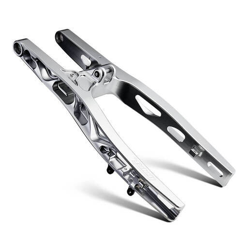 Talon Gas Gas Silver Swing Arm with Black Chain Guide (65cc)