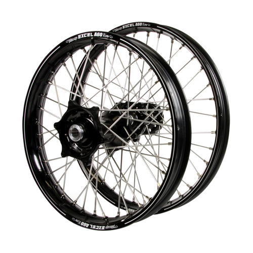 KTM Talon Black Hubs / A60 Black Rims Wheel Set 125 EGS 1995 (21*1.6 / 18*2.15 OE)
