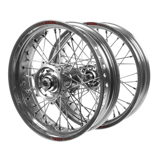 Honda Talon / Excel Supermoto Non Cush Silver Rims / Silver Hubs Wheel Set