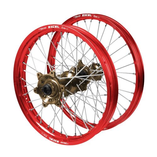 Honda Talon Magnesium Hubs / Excel Red Rims Wheel Set