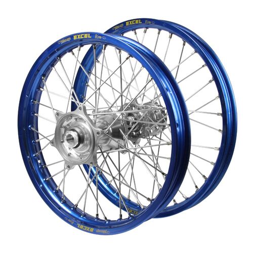 KTM Talon Silver Hubs / Excel Junior Blue Rims Wheel Set