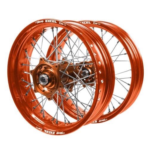 KTM Talon Orange Hubs / Excel Orange Rims Supermotard Wheel Set