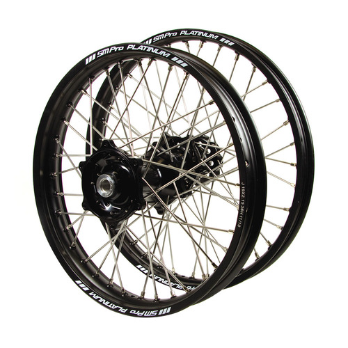 Honda Talon Black Hubs / SM Pro Platinum Black Rims Wheel Set
