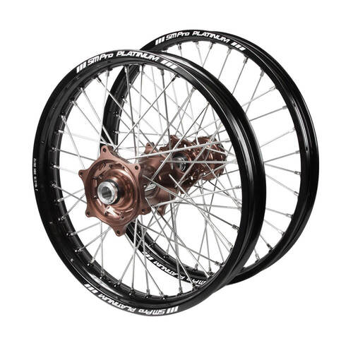 KTM Talon Mag Hubs / SM Pro Platinum Black Rims Wheel Set 350 SX 2013-2014 (21 / 19*2.15)