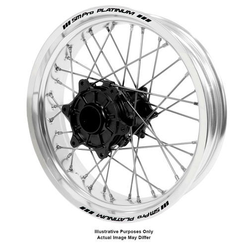 KTM 790-1090-1190-1290 Adventure Talon Black Hubs / SM Pro Platinum Silver Rims Rear Wheel