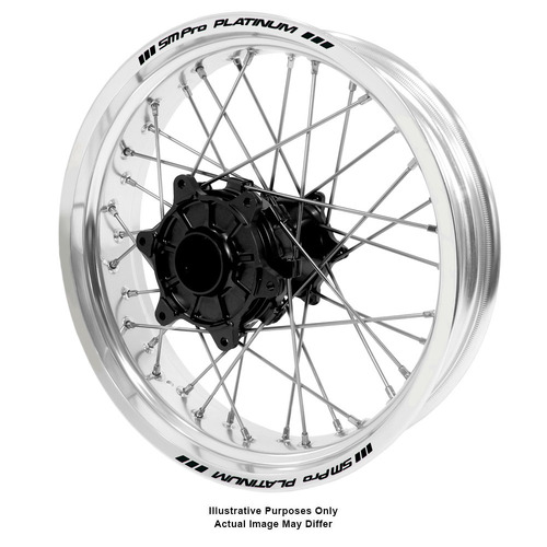 KTM 790-1090-1190-1290 Adventure Silver Platinum Rims / Black Talon Hubs Rear Wheel