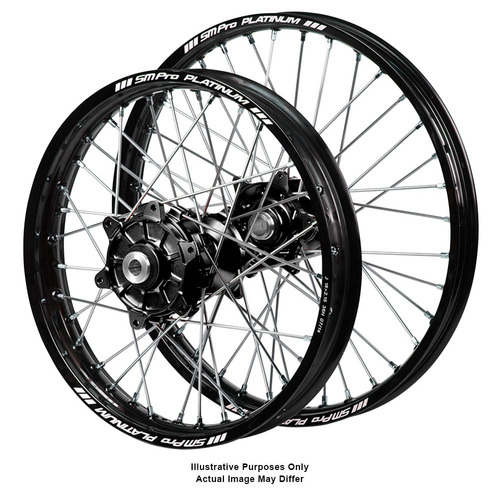 KTM 790-1090-1190-1290 Adventure Black Platinum Rims / Black Talon Hubs Wheel Set