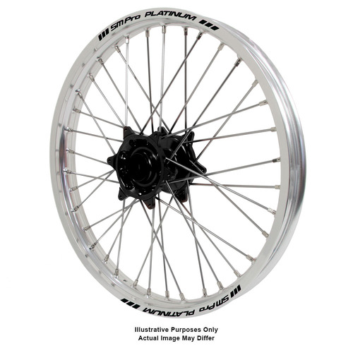 KTM 790-1090-1190-1290 Adventure Talon Black Hubs / SM Pro Platinum Silver Rims Front Wheel